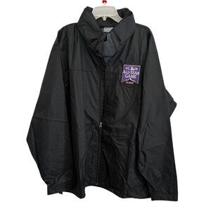 Columbia XXL 2021 All-Star Game Colorado Black Windbreaker Jacket Hidden Hood